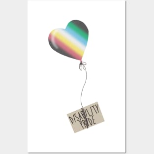 Disability pride flag balloon Posters and Art